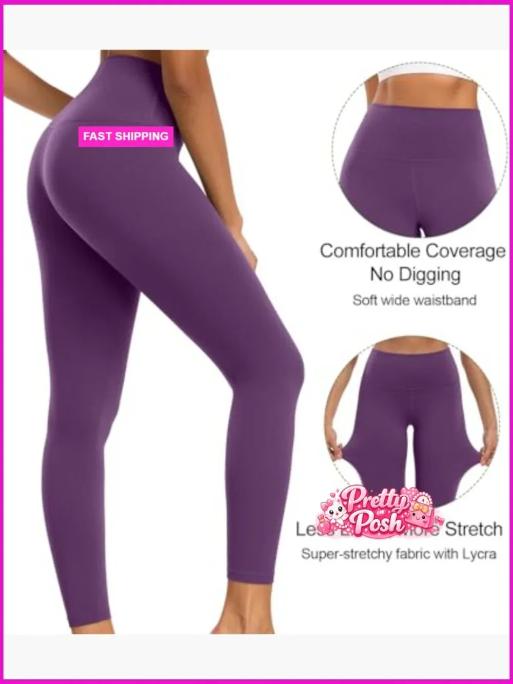 Polyamide Lycra High Waisted Yoga Leggings 25
